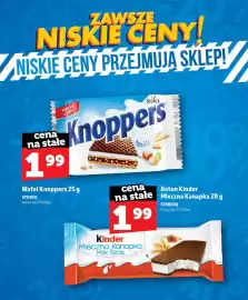 Topaz gazetka Strona 45: Wafel Knoppers €1,99, Baton Kinder Mleczna Kanapka €1,99