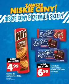 Topaz gazetka Strona 49: Ciastka Hit czekoladowe €4,99, Czekolada E.Wedel mleczna truskawkowa €6,99