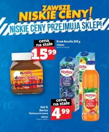 Topaz gazetka Strona 52: Sok jabłko borówka amerykańska Hortex €4,99, Krem Nutella €15,99