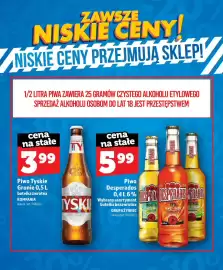 Topaz gazetka Strona 61: Piwo Tyskie Gronie €3,99, Piwo Desperados Red €5,99