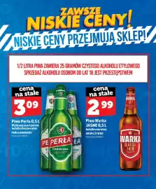 Topaz gazetka Strona 62: Piwo Warka €2,99, Piwo Perła Chmielowa €3,09