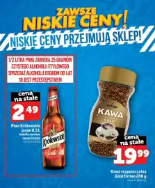 Topaz gazetka Strona 63: Piwo Królewskie €2,49, Kawa rozpuszczalna Gold Entino €19,99