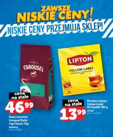 Topaz gazetka Strona 65: Herbata Lipton Yellow Label 92 torebki €13,99, Kawa ziarnista Carousel Daily Cup Classic €46,99