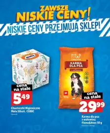 Topaz gazetka Strona 83: Chusteczki higieniczne Mola Cubic €5,49, Karma dla psa z wołowiną Fiona & Atos €29,99
