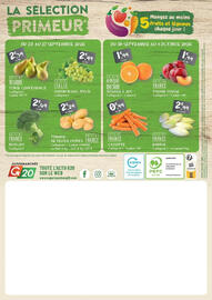 Catalogue G20 page 20: PRUNE ROUGE €1,99, ORANGE À JUS €1,99