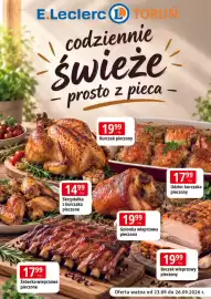 E.Leclerc gazetka | Torun Strona 1: Kurczak pieczony €19,99, Boczek wieprzowy pieczony €19,99