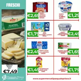 Volantino Supermercati Pasquale Prisco Pagina 10: Santa lucia fiocchi di latte €1,29, Kiri Dippi formaggio e grissini €1,79