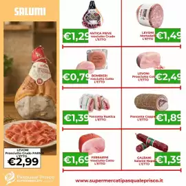 Volantino Supermercati Pasquale Prisco Pagina 2: Antica Pieve rosciutto Crudo €1,29, Bombiere rosciuotto Cotto €0,79