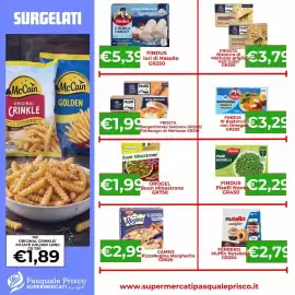 Volantino Supermercati Pasquale Prisco Pagina 8: Findus iori di Nasello €5,39, Frosta Bistecca di Merluzzo grigliata €3,79