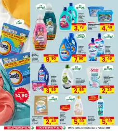 Volantino Eurospar Pagina 34: Detersivo lavatrice in polvere Bianco Puro Spuma di Sciampagna €2,49