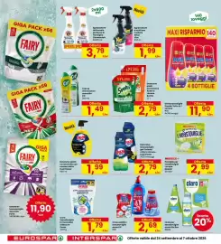 Volantino Eurospar Pagina 36: Cura lavastoviglie in monodosi bifasiche Scala €1,79