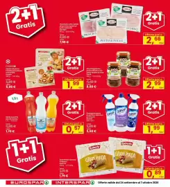 Volantino Eurospar Pagina 4: 2+1 Gratis Prosciutto cotto o petto di tacchino o petto di pollo nazionale Gardani 100 g -