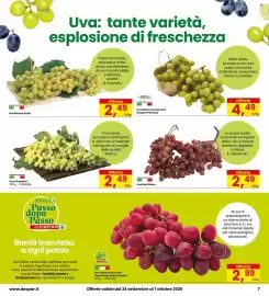 Volantino Eurospar Pagina 7: Uva Red Globe €2,49, Uva Bianca senza semi Despar Premium €4,49
