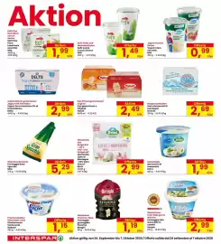 Volantino Interspar Pagina 14: Yakult Plus gusto Pesca o Original €2,49, Mozzarella Brimi Latte di Montagna €2,99