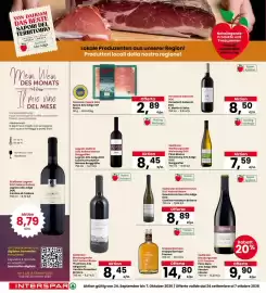 Volantino Interspar Pagina 18: Lagrein Südtirol DOC Kellerei Meran Burggräfler €8,45, Pinot Nero Alto €8,45
