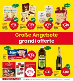Volantino Interspar Pagina 2: Kekse Abbracci/Ritornelli/Pan di Stelle €2,89, Olio extravergine di oliva Farchioni €5,49