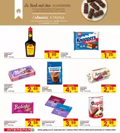 Volantino Interspar Pagina 20: Pralinen versch. Sorten Milka €3,59, Kakao-Mix Preparato Suchard Express €4,59