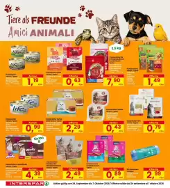 Volantino Interspar Pagina 28: Tortini Gold Purina Gourmet €2,29, Hundefutter Unico Miglior cane €0,63