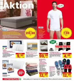 Volantino Interspar Pagina 32: Coprimaterasso in spugna di jersey Caleffi Home, Guanciale di fibra Caleffi Home €9,90