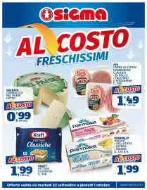 Volantino Sigma Pagina 1: Carne al Fuoco AIA €1,49, Kraft Fettine Classiche €1,99