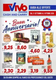 Volantino Vivo Supermercati Pagina 1: Pomodori pelati La Rosina €2,29, Pasta fresca ripiena Canaletto €2,30