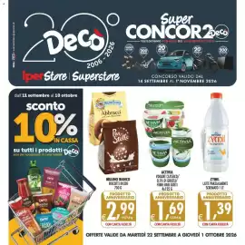 Volantino Deco Iperstore Pagina 1: 2026 supermercatideco.gruppoarena.it Super CONCOR 2.Deco 50.000 GIFT CARD DL5101 20 Deco