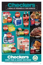 Checkers catalogue Page 1: Jacobs Instant Coffee €159,99, Huggies Gold Skin Soft Pants €200,00