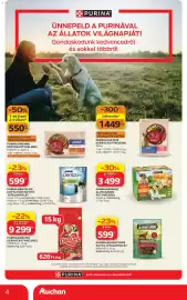 Auchan akciós újság Oldal 4: Purina friskies alutasakos kutyaeledel €3.499,00