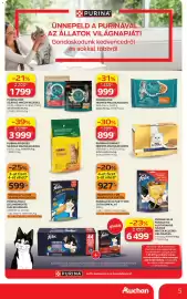 Auchan akciós újság Oldal 5: Purina felix party mix €927,00, Purina one nedves macskaeledel €999,00
