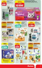 Auchan akciós újság Oldal 7: Whiskas macskaeledel-válogatás €10.999,00, Iams advanced nutrition nedves macskaeledel €2.299,00