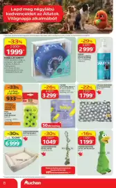 Auchan akciós újság Oldal 8: Record tapiass €3.299,00, Auchan kedvenc kutyaszőnyeg €1.799,00