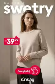 Sinsay gazetka tydzień 39 Strona 1: Damskie swetry Sinsay €39,99