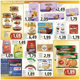 Volantino Paghi Poco Pagina 4: Merenda Gran Turchese Colussi €1,99, Taralli naturali Forno Damiani €1,09