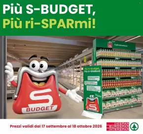 Volantino Despar | S-Budget Pagina 1: Più S-BUDGET, Più ri-SPARmi! Il più conveniente Più S-Budget, Più ri-SPARmi! S BUDGET