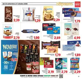 Volantino Eté Pagina 17: Lindt fondente - latte €1,89, Mars/Snickers/Twix €1,79