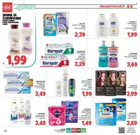 Volantino Eté Pagina 22: Spuma di Sciampagna bagno schiuma €1,99, Nuvenia assorbenti ultra e pure €1,49