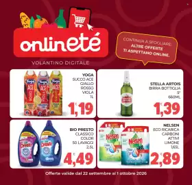 Volantino Eté Pagina 25: Nelson Eco Ricarica Carboni Attivi Limone €2,89, Stella Artois birra bottiglia €1,39