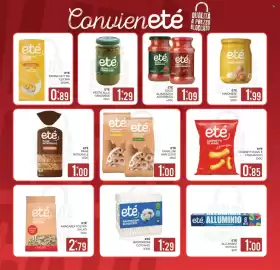 Volantino Eté Pagina 29: Eté tarallini pugliesi €1,00, Eté cornetti mais e formaggio €0,85