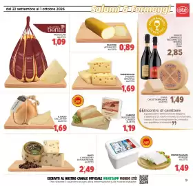 Volantino Eté Pagina 9: Carozzi Taleggio Dop Classico €1,19, Il cacio del lattari all'etto €1,69