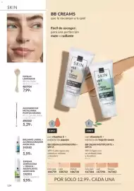 Catálogo AVON Página 124: Avon Skin bálsamo labial + acondicionador €5,99, Accesorio de metal para puntos negros €5,29