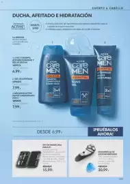 Catálogo AVON Página 163: Maquinilla de afeitar premium €30,99, Set de manicura para él €15,99
