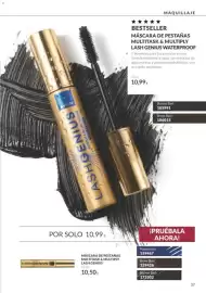 Catálogo AVON Página 37: Avon máscara de pestañas multitask & multiply lash genius waterproof €10,99