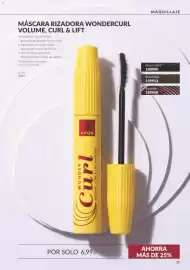 Catálogo AVON Página 39: Avon mascara rizadora wondercurl volume curl & lift €6,99