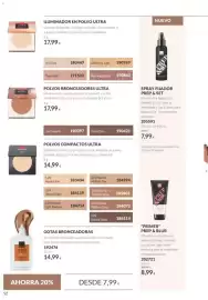 Catálogo AVON Página 52: Spray fijador prep & set €7,99, Prep & Blur €8,99