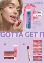 Catálogo AVON Página 59: Get Pouty Stick Labial €7,99, Avon liquido labial get glossy €8,99
