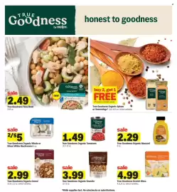 Meijer weekly ad week 39 Page 18: True Goodness Tuna Bowl €2,49, True Goodness Organic Spices or Seasonings