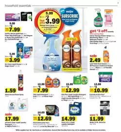 Meijer weekly ad week 39 Page 23: Finish Dishwasher Pacs €12,69, Gain Plus Liquid Laundry Detergent €12,99