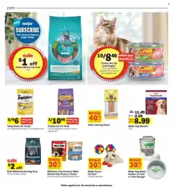 Meijer weekly ad week 39 Page 24: Temptations Cat Treats €6,00, Friskies Dry Cat Food €10,50
