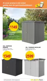 Brico folder Pagina 22: Tuinhuis europa €1.149,00, Tuinhuis europa €1.349,00