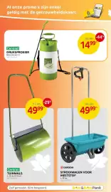 Brico folder Pagina 30: Tuinwals €49,99, Strooiwagen voor meststof €49,99